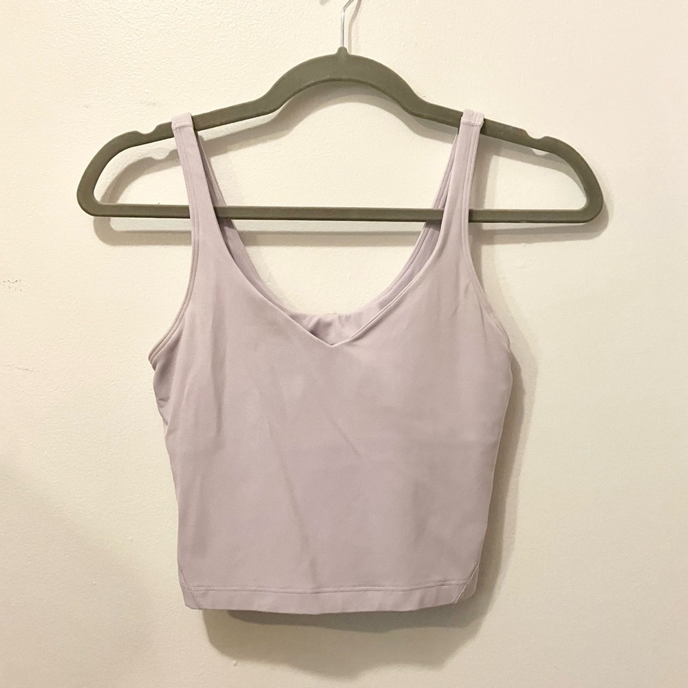 Lululemon Align Cropped Tank Top Light Support A/B Cup, Size 4 Lavender Dew